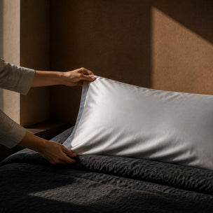 Silver-Ion Silk Pillowcase – Silver