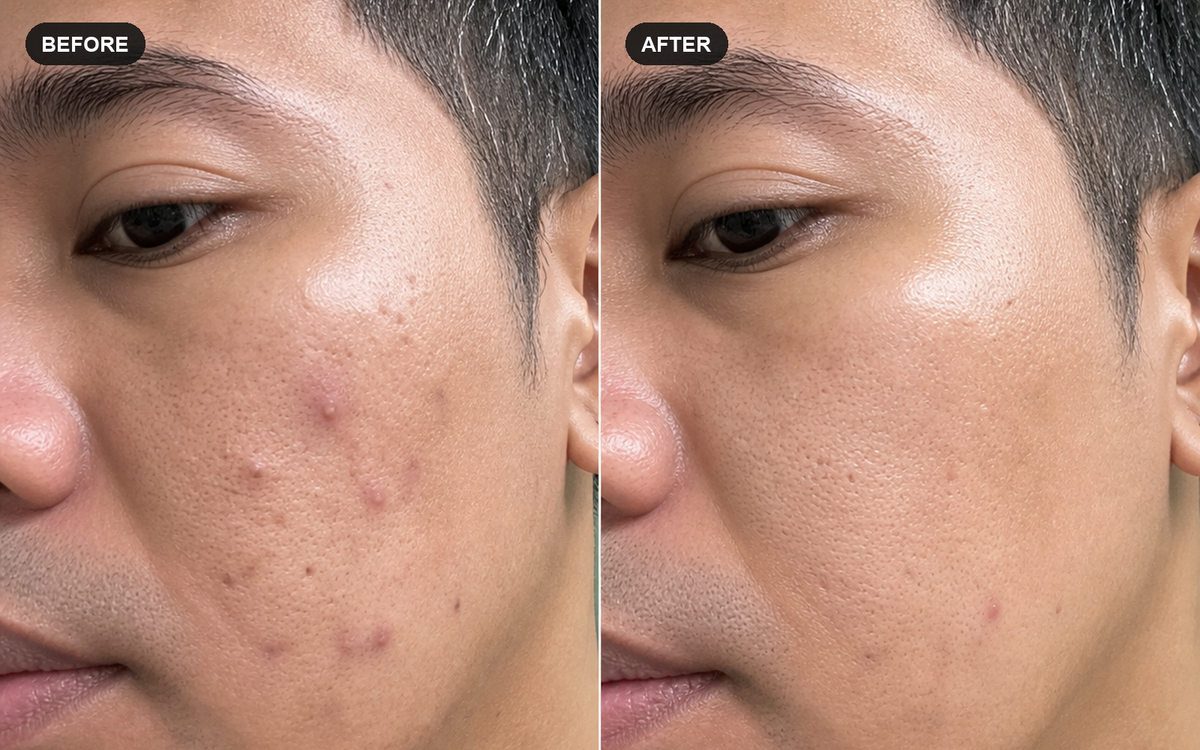 Close-up illustrative before and after comparison for clean silk pillowcase care