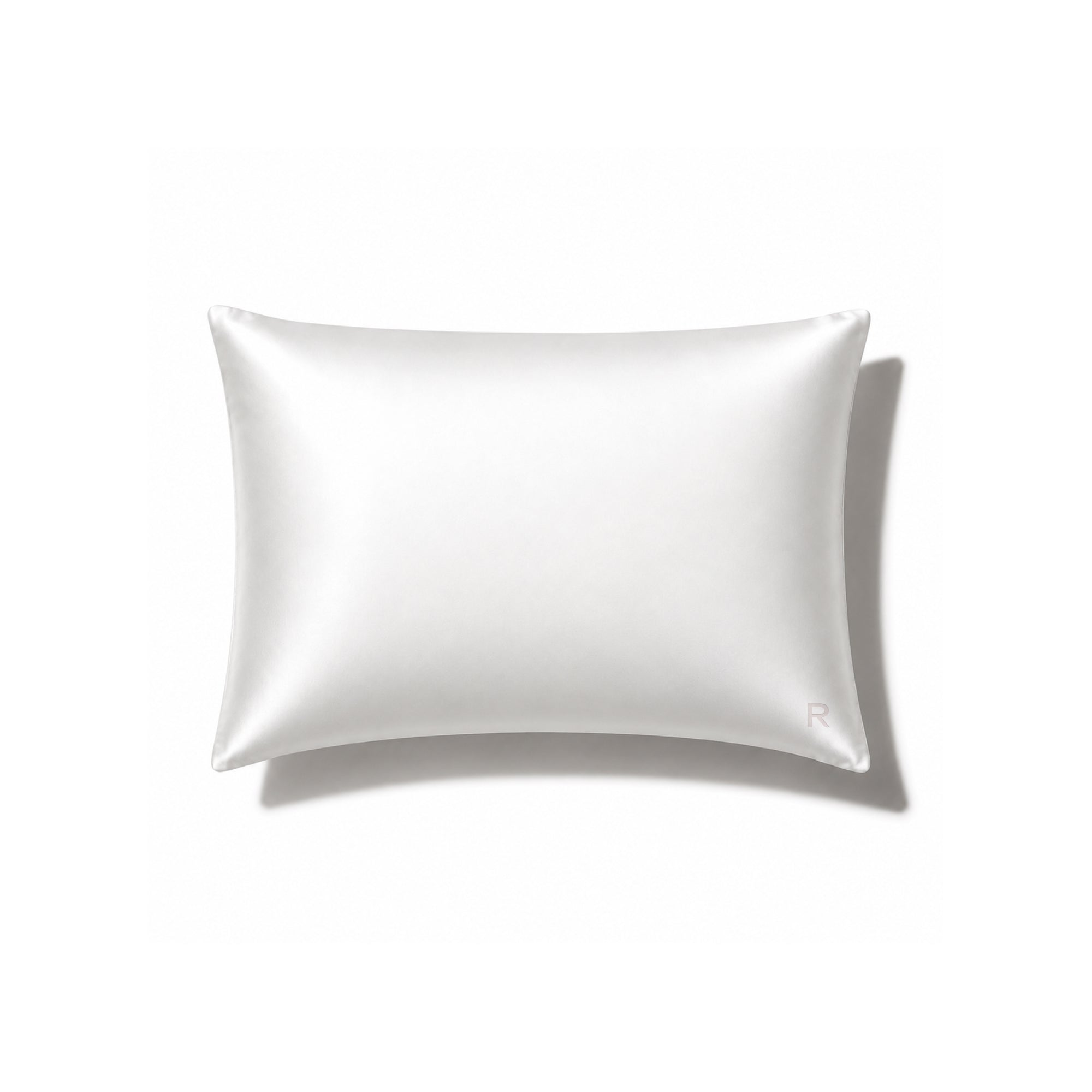 White Silver-Ion Silk Pillowcase